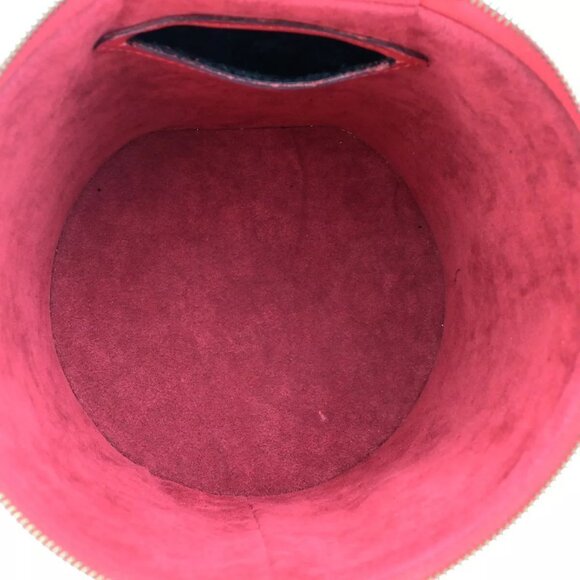 LOUIS VUITTON LV Logo Cannes Hand Vanity Bag Epi Leather Red M48037 35EC873 - Picture 9 of 16